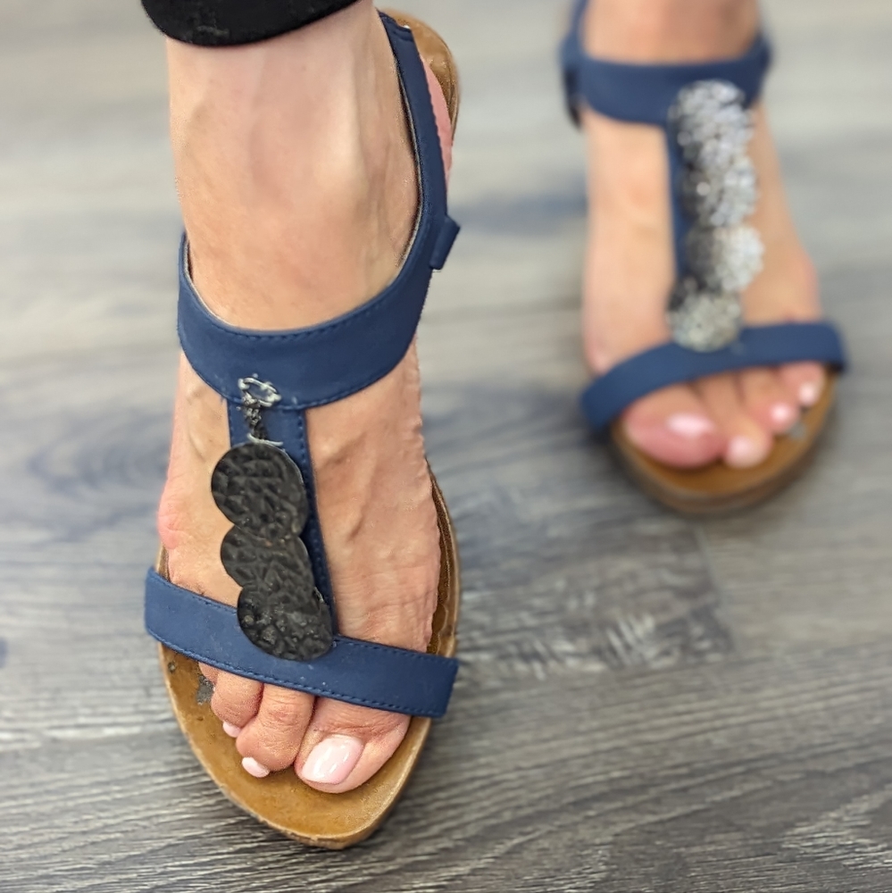 Well-Worn Navy Wedges